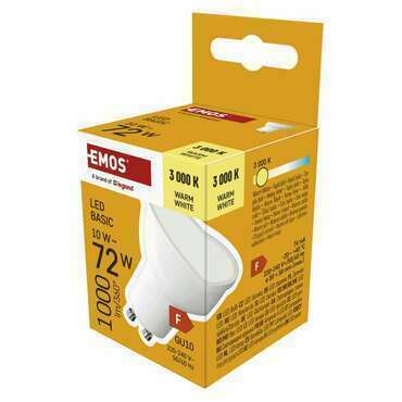 EMOS ZL8F52 LED BASIC MR16 10W(72W) 1000lm GU10 WW