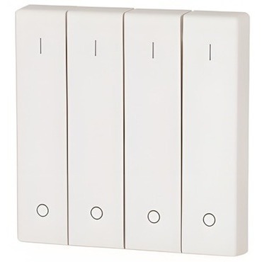EATON 147597 CWIZ-04/11 Kryt RF tlačítka 4x1/4 55x55mm 1-0, Bílá, matná