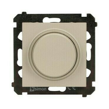 SIMON TES9L.01/144 Stmívač pro stmívatelné LED, otočné, tlačítkové spínání, jednoobvod, 2-200W,230V~