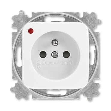 Zásuvka jednonásobná s clonkami ABB Reflex SI 5599B-A02357 B, alpská bílá, ochr. před přep., bezšr.