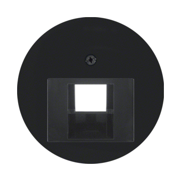 HAG 14072045 Centrální díl pro zásuvku datovou 1x RJ45, šikmá, Berker R.1/R.3/R.classic, černá, lesk