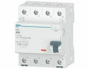 OEZ:46400 LFE-40-4-030A Proudový chránič In 40 A, Ue AC 230/400 V, Idn 30 mA, 4pól, Inc 6 kA, typ A