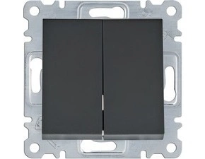 Spínač sériový HAGER LUMINA WL0043, řazení 5, matná černá