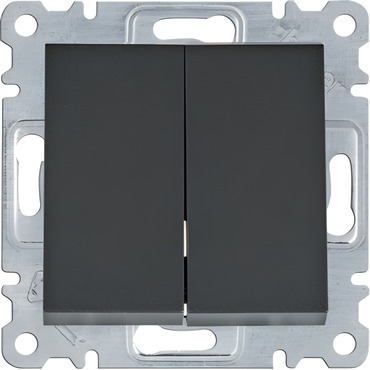 Spínač sériový HAGER LUMINA WL0043, řazení 5, matná černá