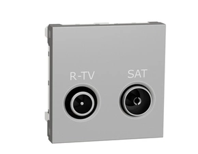 SCHN NU345430 Unica - Zásuvka TV-R/SAT individuální 2 dB, 2M, Aluminium