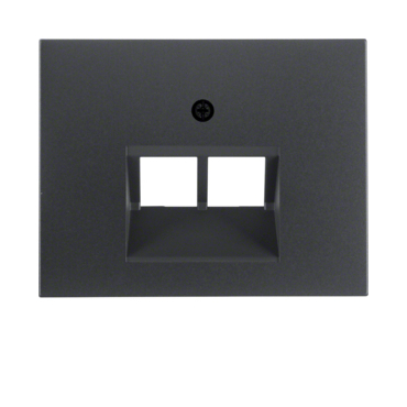 HAG 14097006 Centrální díl pro zásuvku datovou 2x RJ45, šikmá, Berker K.1, antracit, mat