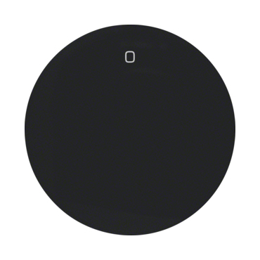 HAG 16222045 Kolébka s potiskem "0", Berker R.1/R.3, černá, lesk