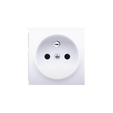 Kryt 1 násobné zásuvky SIMON DGZ1ZP/11, s uzemněním, se clonkami, bílá