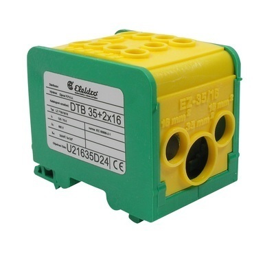 BEČOV U21635D24 Distribuční blok DTB 35+2×16 žluto-zelený