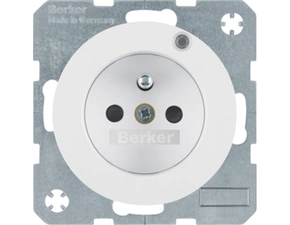 HAG 6765092089 Zásuvka se zemnicím kolíkem a LED kontrolkou, 16 A, 250 V ~, šroubovací svorky, Berke