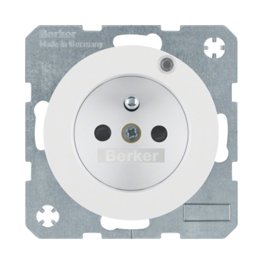 HAG 6765092089 Zásuvka se zemnicím kolíkem a LED kontrolkou, 16 A, 250 V ~, šroubovací svorky, Berke