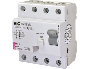 Chránič čtyřpolový ETI 002061612 proudový chránič, EFI-P4 AC 40/0.03