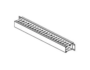 Panel vyvazovací CONTEG DP-VP-K02, 19", 1U, jednostranný, plast, 40x60 mm