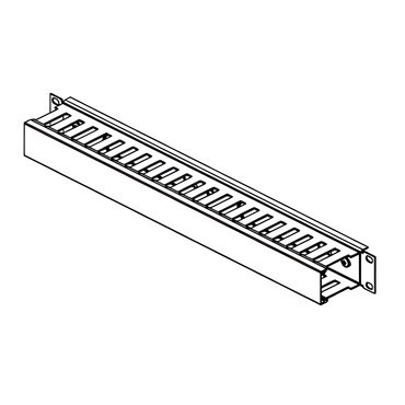 Panel vyvazovací CONTEG DP-VP-K02, 19", 1U, jednostranný, plast, 40x60 mm