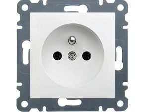 HAG WL1020 Zásuvka s ochranným kolíkem- bílá, Lumina