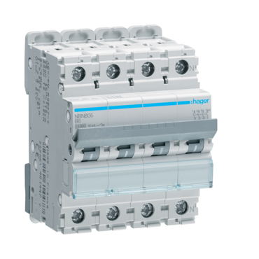 Jistič čtyřpolový HAGER NBN606 3+N pól. 6A, char.B, 10 kA