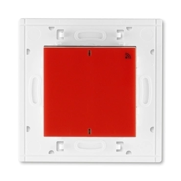 Vysílač RF jednonásobný ABB Levit 3299H-A21908 65, červená/kouř. černá, nástěnný, 868 MHz