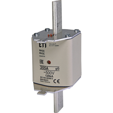 ETI 004186223 pojistka, NH3C gG 355A/500V