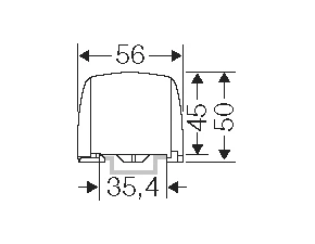 HEN KKL 34 Svorkovnice 3 pólová pro montáž na DIN, šedá, připojitelnost  na pól 4x 1,5 - 25mm2/CU