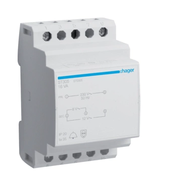 HAG ST305 Zvonkový transformátorek 230V/8V-2A, 12V- 1,33A (AC