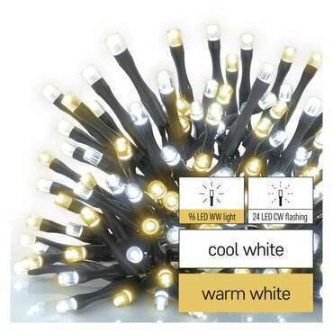 EMOS D4AN02 120LED XMAS CLS TIMER 12M WW/CW FLASH