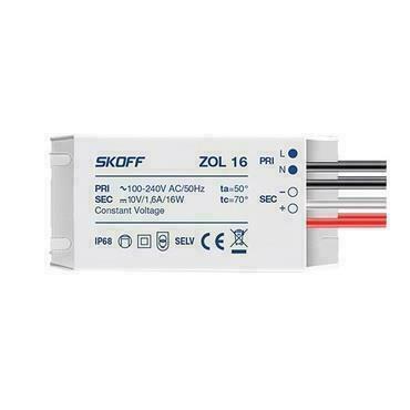 SKOFF Trafo typ ZOL 16| 100 - 240 V AC | 10V DC |50HZ |1,6A |16W | |IP 68