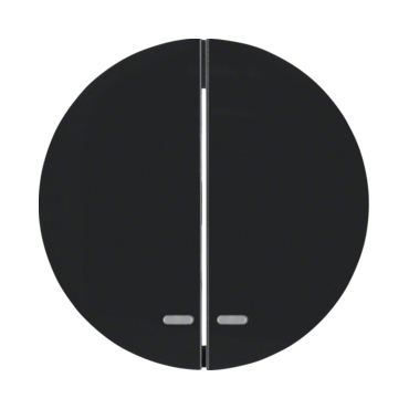 HAG 16272045 Kolébka s průhlednou čočkou, dělená, Berker R.1/R.3, černá, lesk