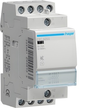 Stykač instalační HAGER ESC425S Stykač se sníž. hlučností 25A, 4S, 230V AC