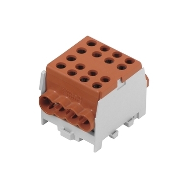 EL 1970201 Svorkovnice rozbočovací HLAK 35-1/6 M2 BR, 125A, 1pól., AL/CU, IP20,hnědá, na DIN /208018