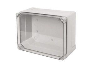 FAM Krabice SolidBOX 68261 IP65, 340x270x165mm, průhledné víko, hladké boky