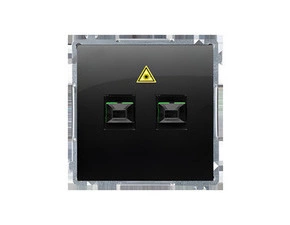 Zásuvka optická SIMON BASIC BMGS2.01/49, 2 násobná SC/APC (přístroj s krytem), černá matná