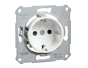 SCHN 225214 ELSO - zásuvka 16A/250V pro centrální desku, clonky, čistě bílá