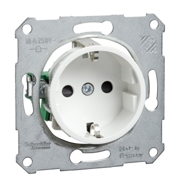 SCHN 225214 ELSO - zásuvka 16A/250V pro centrální desku, clonky, čistě bílá