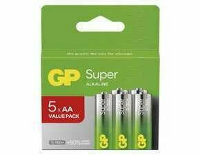 Baterie alkalická GP SUPER AA (LR6) 5PP