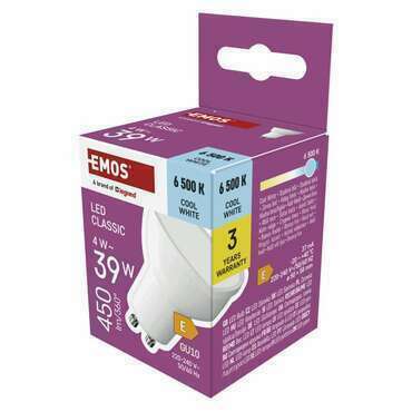 EMOS ZQ8E24 LED CLS MR16 4W(39W) 450lm GU10 CW