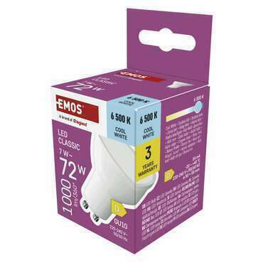 EMOS ZQ8D64 LED CLS MR16 7W(72W)1000lm GU10 CW