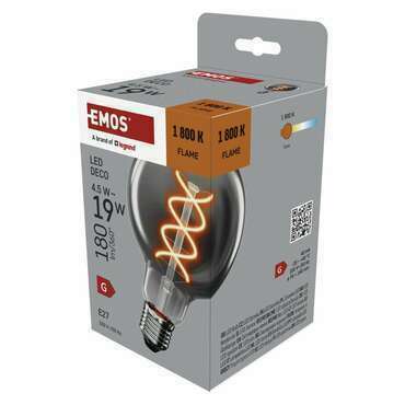 EMOS Z52311 LED DECO G95 SMOKED 4,5W 180lm E27 WW+