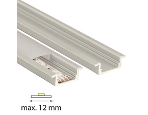 Profil vestavný MC LED VO, 23x8mm, včetně matného difuzoru, 3m