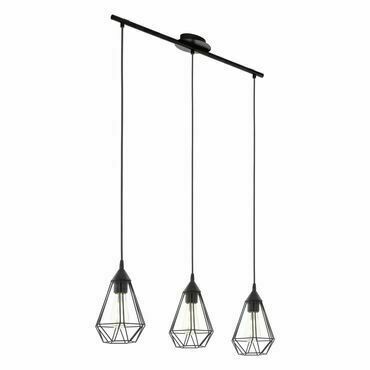 Industriální závěsné svítidlo TARBES černá 790×175 mm 3X60W EGLO