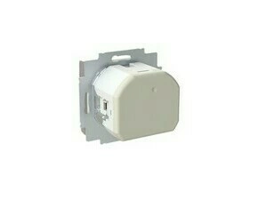 Zásuvka 1násobná s kolíkem ABB 5569T-A32357 244 s clonkami, s nabíjením USB-A, USB-C  greige