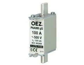Pojistka nožová  OEZ:40478 PNA000 10A gG, Un AC 500 V / DC 250 V, velikost 000, gG - char.