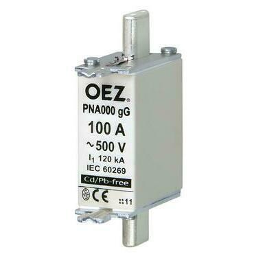 Pojistka nožová  OEZ:40478 PNA000 10A gG, Un AC 500 V / DC 250 V, velikost 000, gG - char.