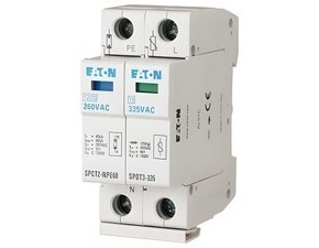 EATON 170487 SPDT3-335-1+NPE Svodič přepětí třídy T3 (III, D), modulový, 1+Npól, s lištou
