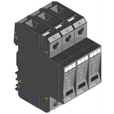 SEZ POm I 3 LCF 37,5 Přepěťová ochrana POm I 3 LCF 37,5 kA 280 V/12,5 kA, modulární, monoblok, B+C+D