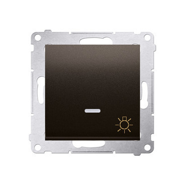 SIMON 54 DS1L.01/46 Ovladač zapínací SVĚTLO, s orientačním LED podsvětlením, řazení 1/0 So, (strojek