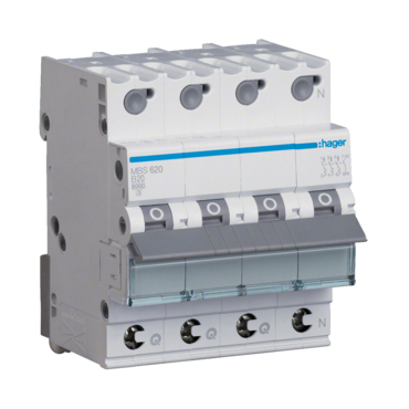 HAG MBS620 Jistič 3 + N pól. 20A, char.B, 6 kA, bezšroubové svorky