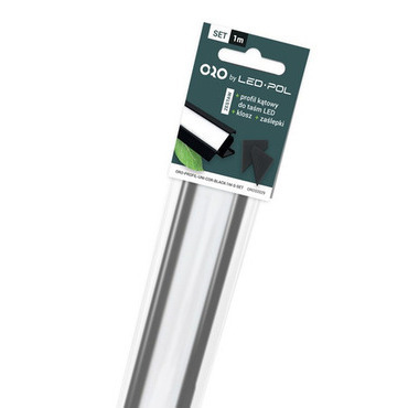 SET LED profilu LED POL ORO-PROFIL-UNI-COR-BLACK-1M-S-SET