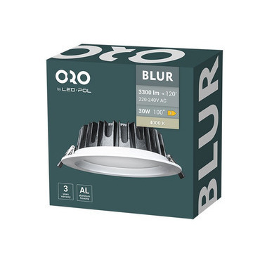 LED svítidlo vestavné LED POL ORO BLUR LED 30W NW-W