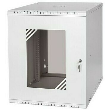 TELEX LX19-12U-450GG LEXI-Net Basic Rozvaděč nástěnný 19" 12U 520x450, dveře sklo, šedý