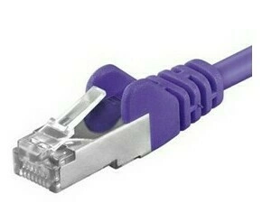 TELEX KRP-sp6asftp002V Premiumcord Patch kabel CAT6a S-FTP, RJ45-RJ45, AWG 26/7 0,25m fialová